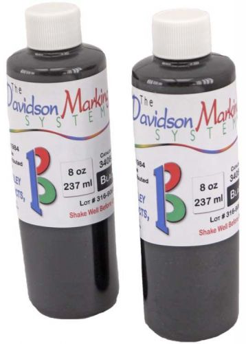 Lot 2 Bradley Products 3408-3 Davidson Tissue Marking System 8oz Black Dye