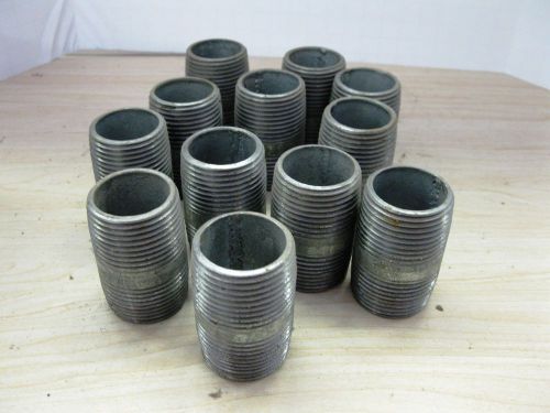 Contractor Bulk Lot 12 Pieces 1&#034; X 2&#034; Galvanized Nipples  Free Shipping!