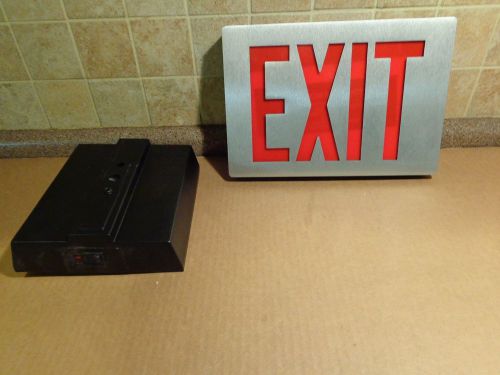 Lithonia Fluorescent Exit Sign Cat #F2ES1R 120/277V Single Faced Red Letter