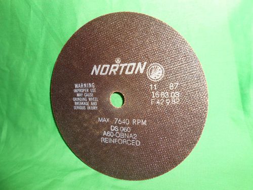 NORTON  8 x .060 x 3/4&#034;  A60-OBNA2 Reinforced Cutoff  Wheel USA