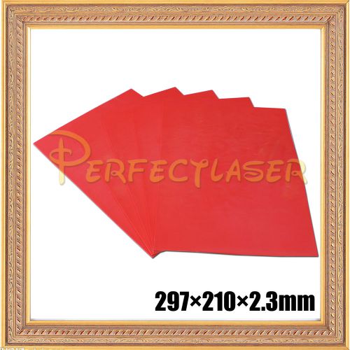 3 PCS Orange Rubber Sheet Laser Engraver Engraving Sealer Stamp A4 2.3mm Unused