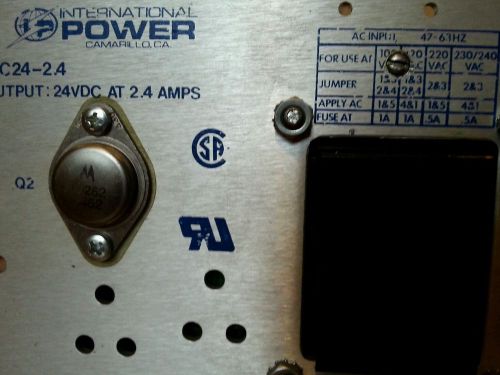 International Power DC power supply model ihc 24-2.4