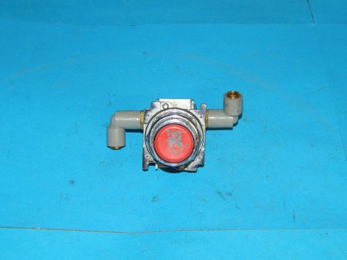 Red push button w/ Humphrey TAC2-31P 2 way or 3 way brass valve TAC231P