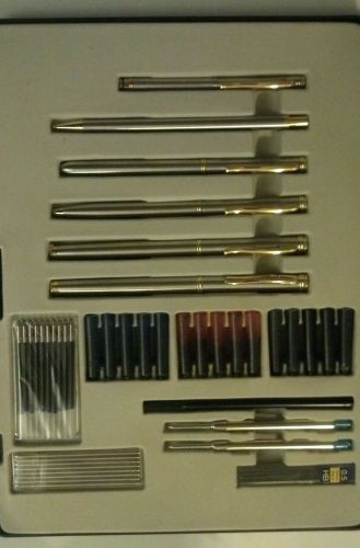 JML Classic Pen Set Six Writing Instruments &amp; 66 Piece Refill Set As Seen On TV!