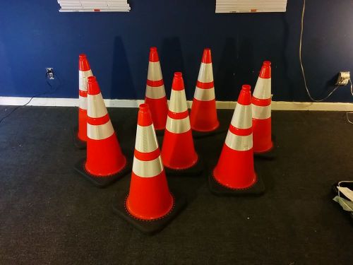 Lot of 8 jbc traffic/safety/parking cones 28&#034;  free delivery - priced to sell for sale