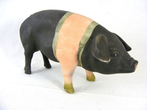Vintage  PORCELAIN  BRITISH  SADDLEBACK  PIG  BOAR   Figure