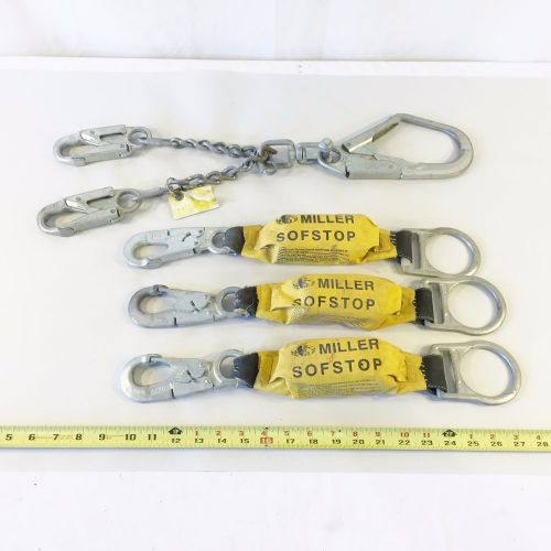 3 miller sofstops and one safety chain with hooks for sale