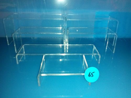 ACRYLIC DISPLAY RISER SET BLEMISHED ASSORTED SIZES 6 Pieces  # LOT 65