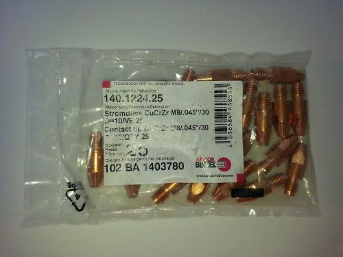 Pack of (25) Binzel Abicor .045&#034; Contact Tips M8 E-C