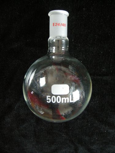 single neck round bottom glass flask 500ml,24/40 lab glassware