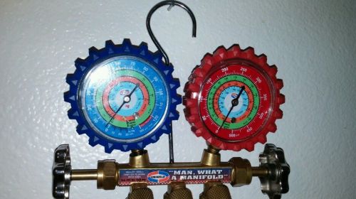 R134a AC A/C Manifold Gauge set 6 ft Colored Hose Air Conditioner Freon Charging