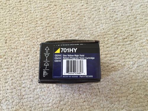 GENUINE SEALED LEXMARK 701HY YELLOW TONER CARTRIDGE CS310 CS410 CS510