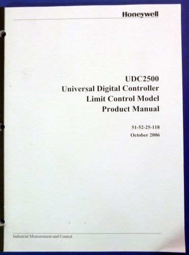 HONEYWELL UDC2500 UNIVERSAL DIGITAL CONTROLLER PRODUCT MANUAL