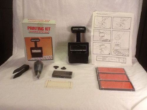 NIB Stamp O Matic Personalized &amp; Self Inking Print Kit