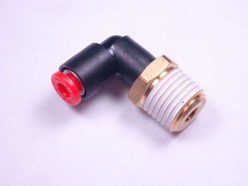 Kql03-35s smc fittings male kq one touch plug-in elbow 90deg 5/32&#034; 4mm 1/4&#034;npt for sale