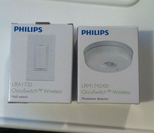 PHILIPS OccuSwitch Wireless Movement Detector AND Wall Switch NEW in Box!!