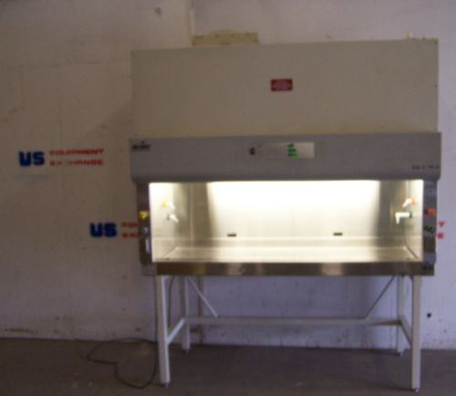 8691 nuaire nu-430-600 biological safety cabinet 6&#039; fume hood class ii type b2 for sale