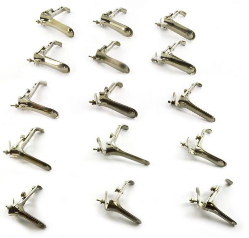 Lot of 15 Various Assorted Vaginal Speculum Sizes Specula Speculums