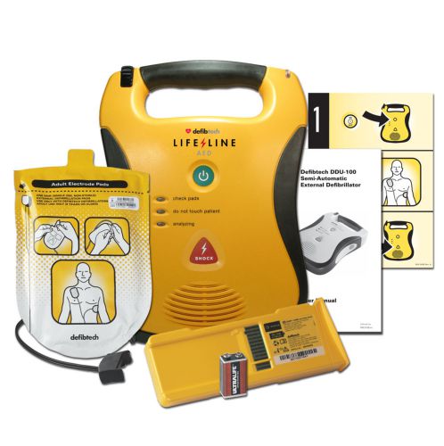 DefibTech LifeLine AED Standard Package - DCF-A100-EN - Includes Battery &amp; Pads