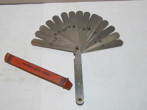 Vintage Original Western Auto Stores Thickness Gauge Made in U.S.A.