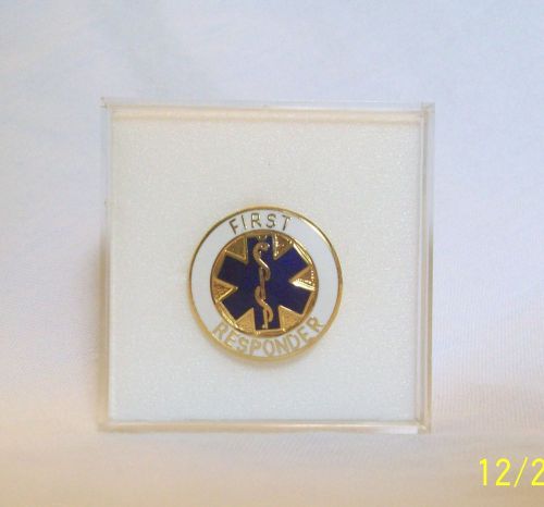 First Responder Pin Blue Star of Life Emergency Medical Technician Certified EMS