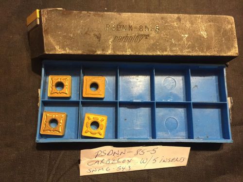 Carboloy PSDNN 85-5 Tool Holder w/ Box of 5 Mixed SNMG 543 Carbide Inserts