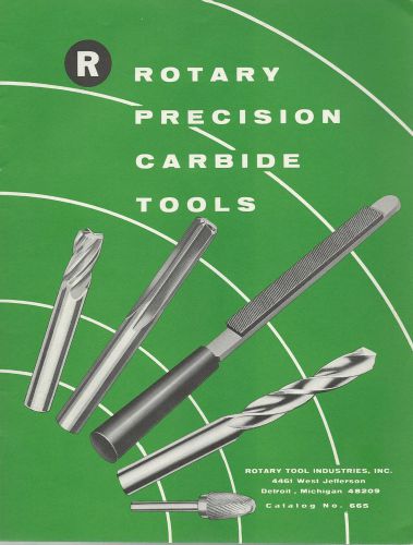 Rotary precision carbide tools vntge catalog rotary tool industries detroit mi for sale
