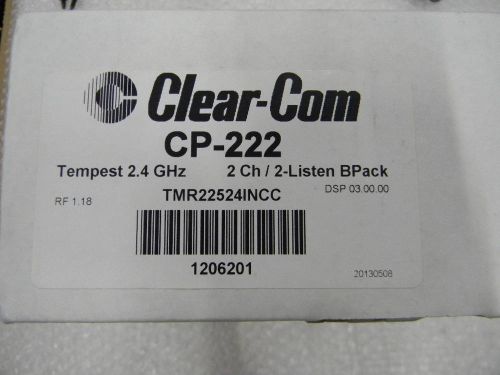 Clear-Com CP-222: Tempest 2.4 GHz 2-Channel BeltStation open box.