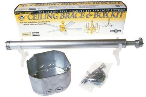 RACO 0936 Ceiling Fan Box w/Brace, 1-1/2&#034; Deep Octagon box, for Old Work