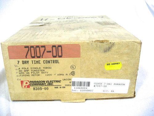 Paragon 7007-00 7 Day Time Control 4 Pole Single Throw 40A 690VA Pilot Duty