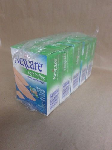 Lot of 5 Nexcare Soft &#039;n Flex Adhesive Bandages 50 Assorted each     kc1