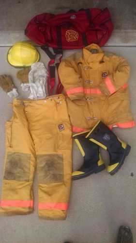 Full set of firefighter turnout bunker gear