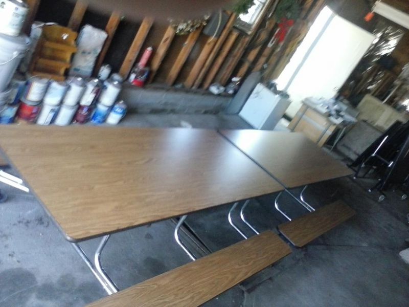 12 ft. folding table with benches 