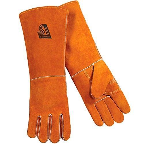 Steiner 21923 welding gloves, burnt orange y-series 23-inch length shoulder for sale