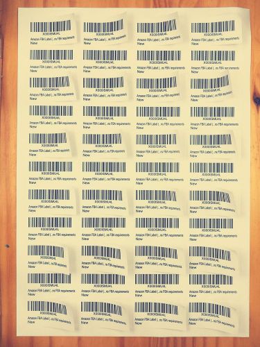 Amazon fba label (100 sheets 4400 labels) 44-up labels 48.5 x 25.4 mm on a4(1... for sale