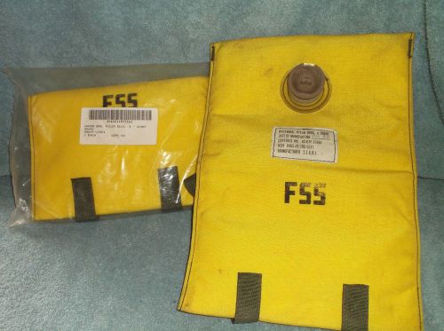 TWO FSS NYLON DUCK 4 QUART WATER BAGS WITH STRAPS ONE IS NEW &amp; SEALED