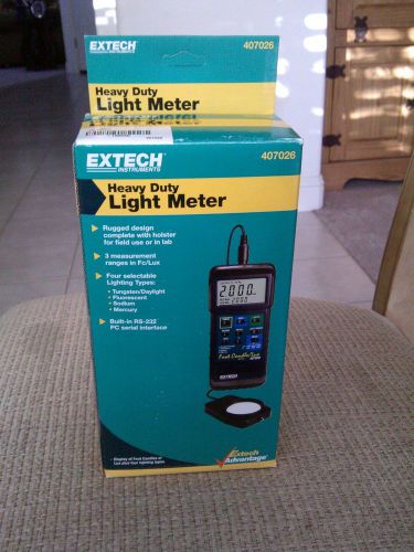 EX TECH 407026 heavy duty light meter, new in box
