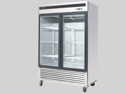 2 glass door commercial freezer - atosa mcf8703 for sale