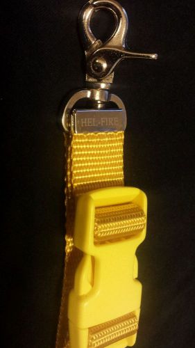 Nylon glove keeper holder strap . golden yellow webbing, premium hardware. for sale