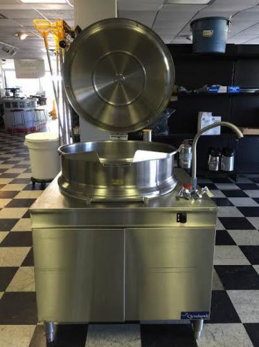 Cleveland range kdm-40-t direct steam 40 gallon tilting kettle for sale