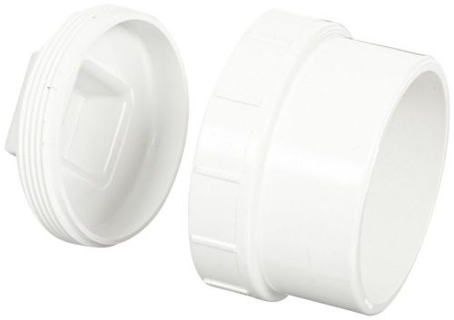 Spears p105x series pvc dwv pipe fitting, cleanout adapter with plug, 4&#034; spigot for sale