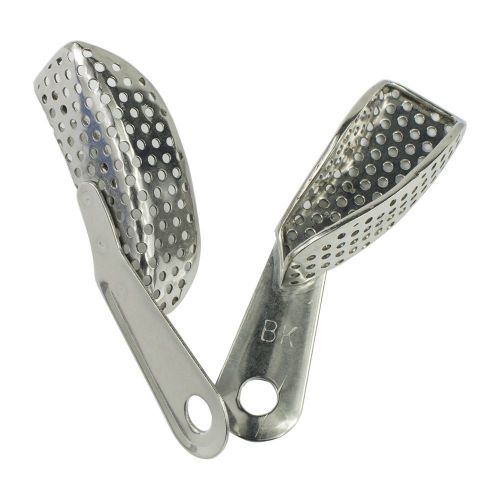 2pcs Dental Quadrant Upper LowerNEW Stainless Steel Impression Tray Side