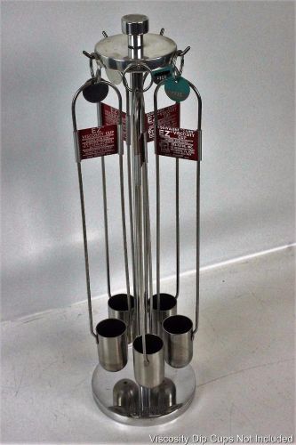 Gardco dip viscosity cup carousel stand 5 hook with magnetic bottom~n.o.s~18&#034; for sale