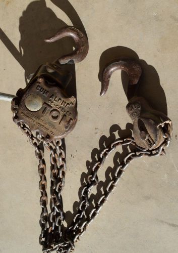 Vtg harrington come along winch ton risque name w/ 2 hooks + chain  works well for sale
