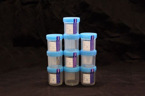(10) Specimen Cups Urine Collection Sterile 3 Oz 90 mL Sealed