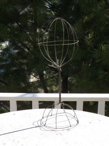 Vintage 18&#034; Wire Hat Wig Stand Holder