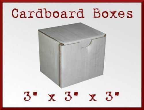 15 White Tuck Top Cardboard Shipping Boxes 3 x 3 x 3