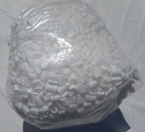 1 white 8.0 gallon bag of new clean packing peanuts fast free ship for sale