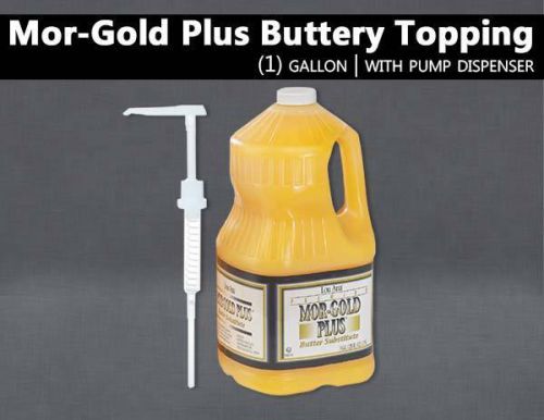 Lou Ana Mor Gold Plus | Butter Flavor Popcorn Topping 1 Gallon | Pump Dispenser