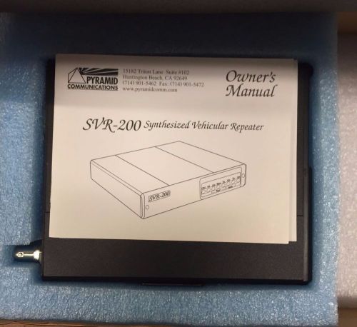 New pyramid svr-200vb synthesized vhf vehicular repeater for sale